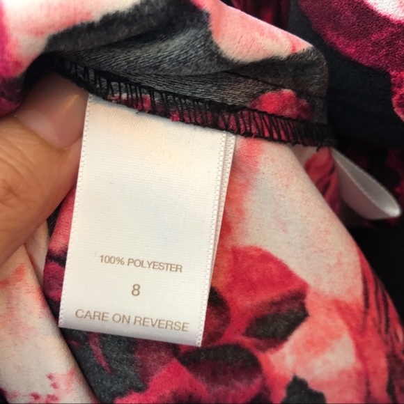 Eva Mendes for New York & Company Floral Dress - Black and Pink - Picture 6 of 8